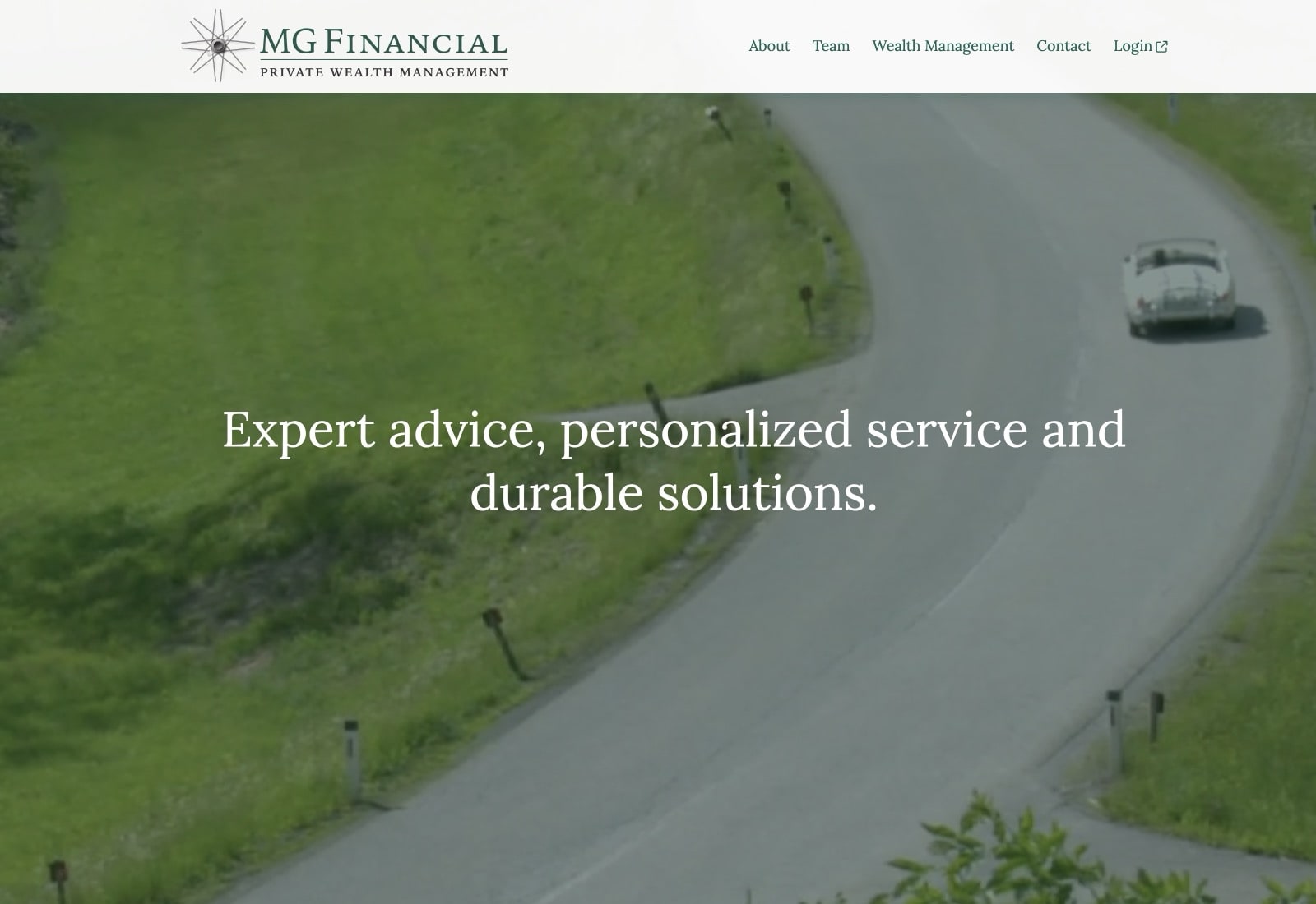 MG Financial website